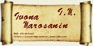 Ivona Marošanin vizit kartica